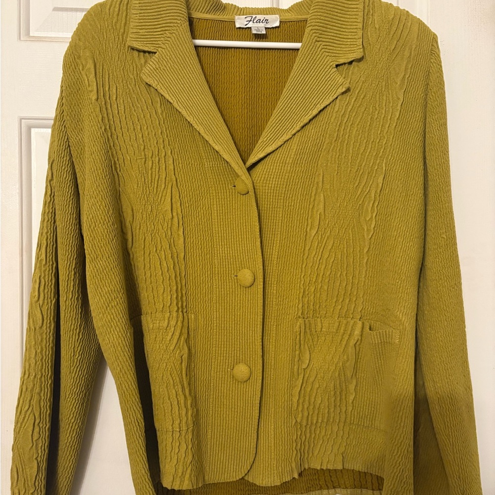 Women's Chartreuse Textured Jacket
